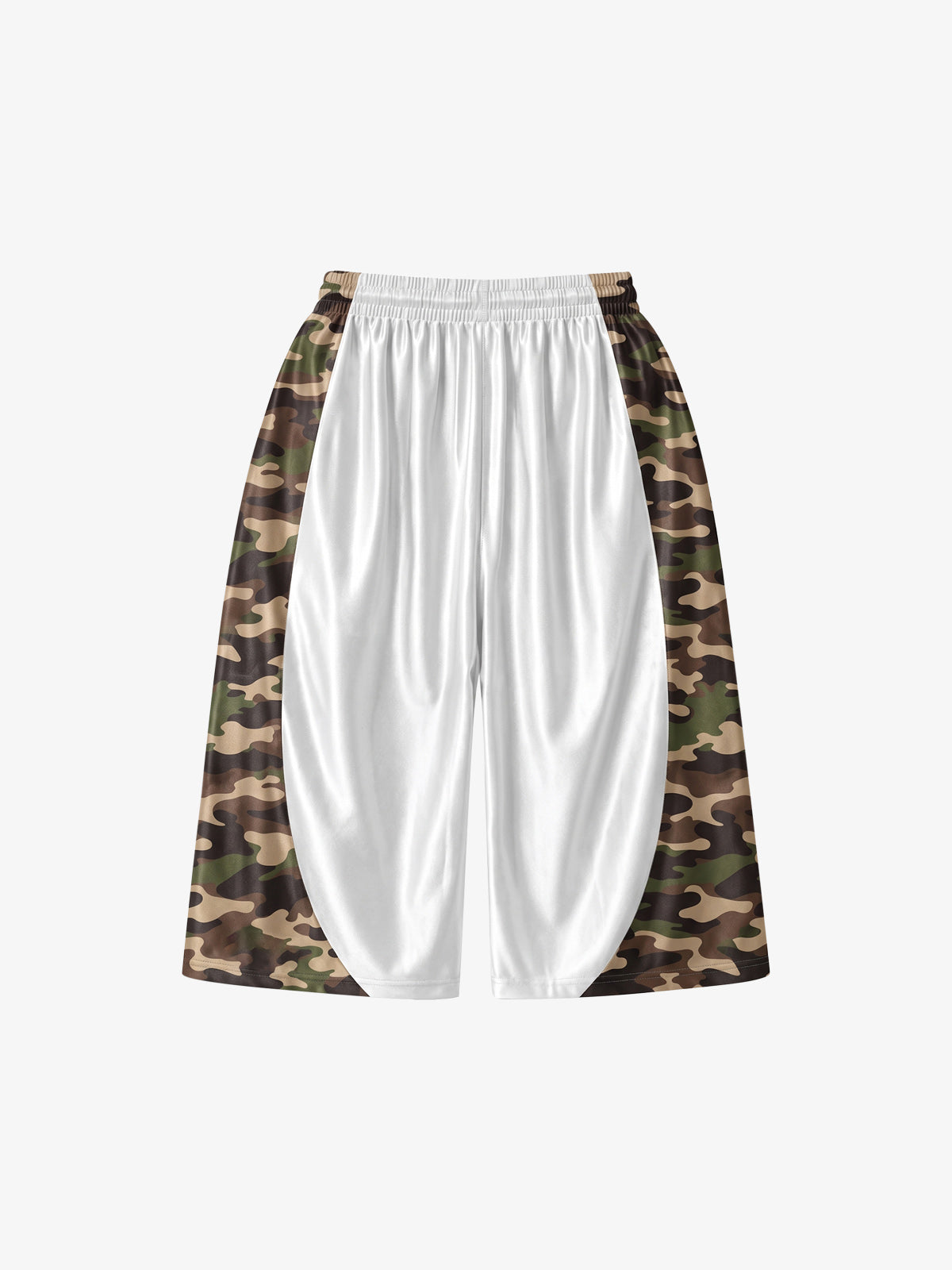 Camo Patchwork Satin Capri Pants Set