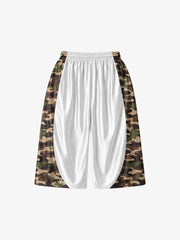 Camo Patchwork Satin Capri Pants Set