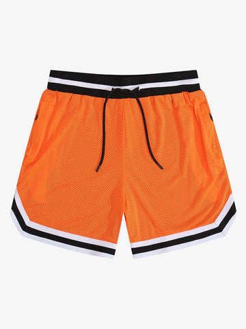 Retro-Basketballshorts aus Mesh mit Kordelzug