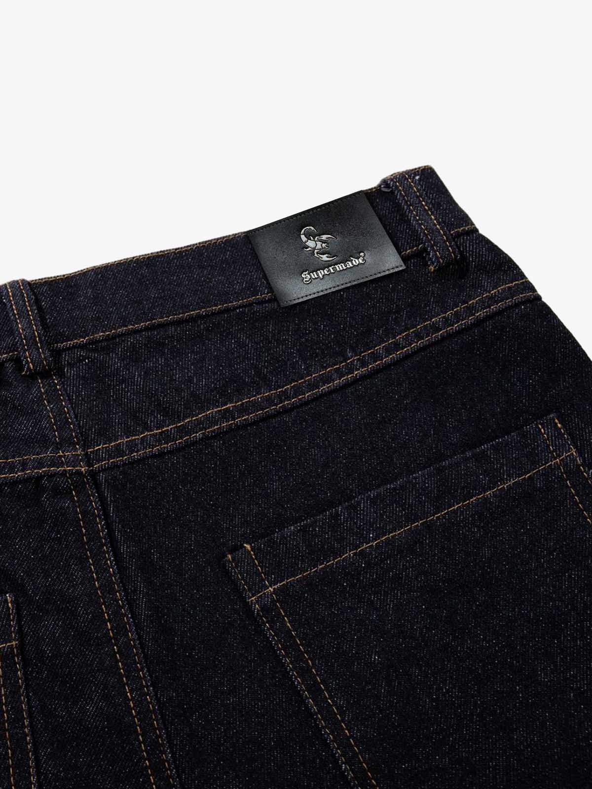 Napoleonic Studded Wide-Leg Jeans