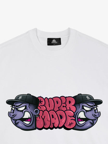 Supermade Graffiti Head Stylish Graphic T-Shirt 