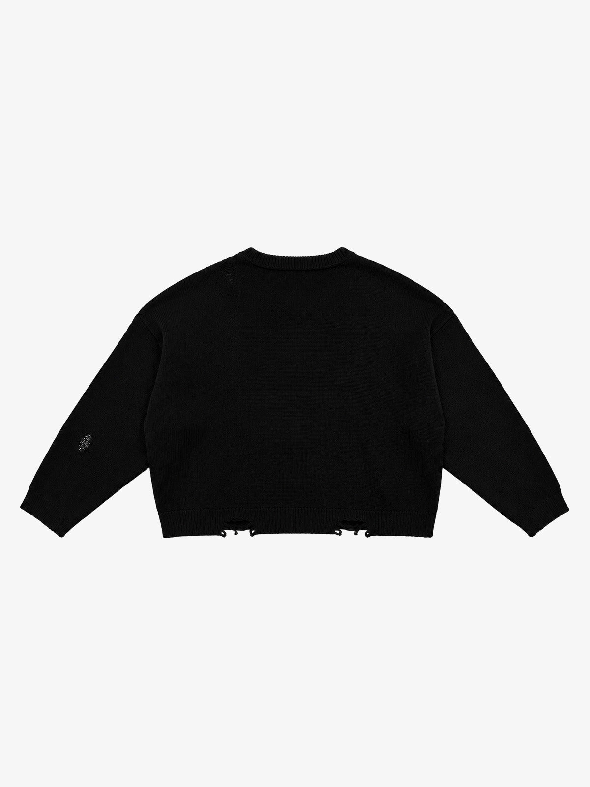 Glitch Girl Graphic Distressed Cropped Boxy Sweater