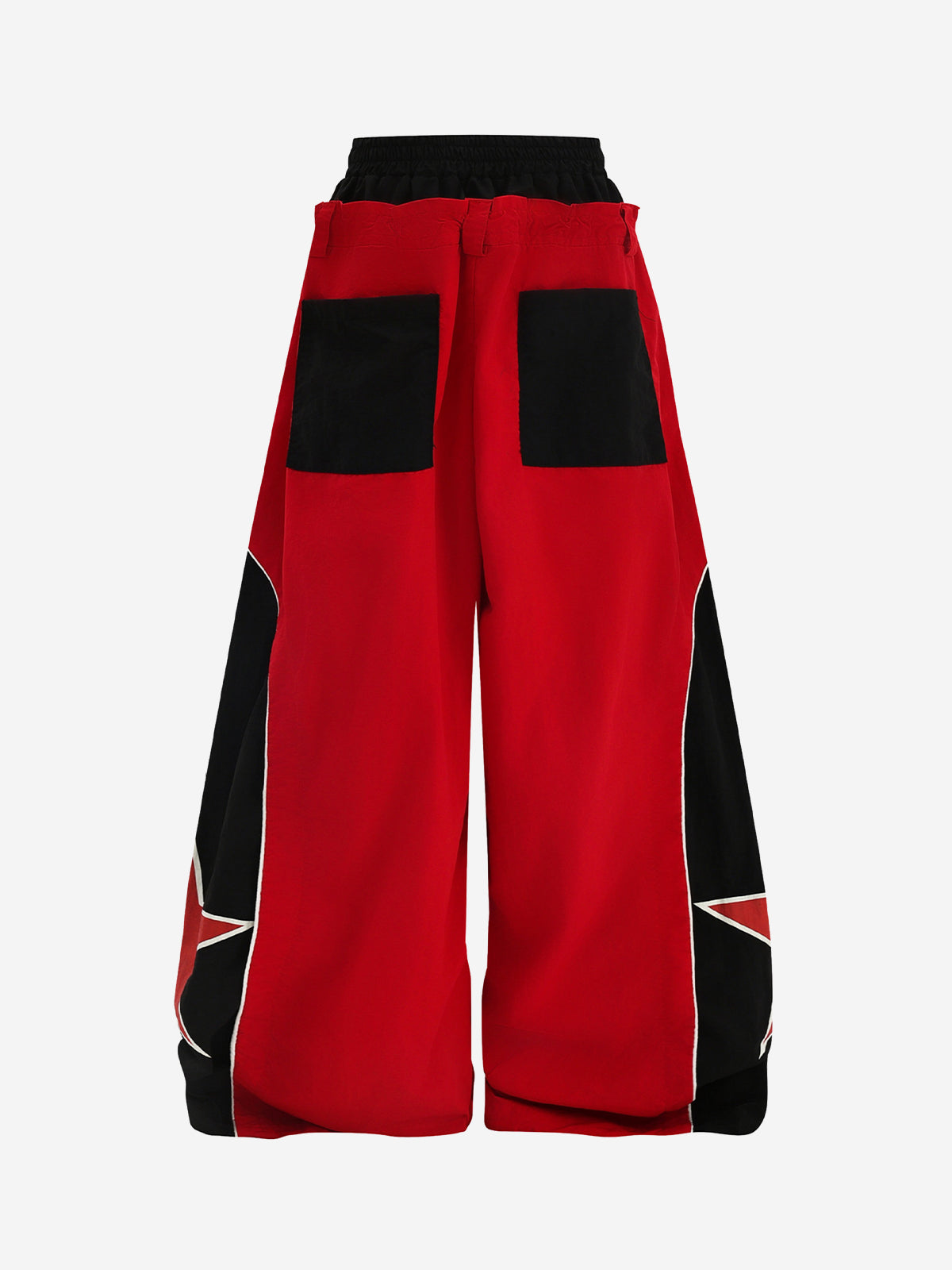 Star Color Block Double-Waist Paratrooper Pants