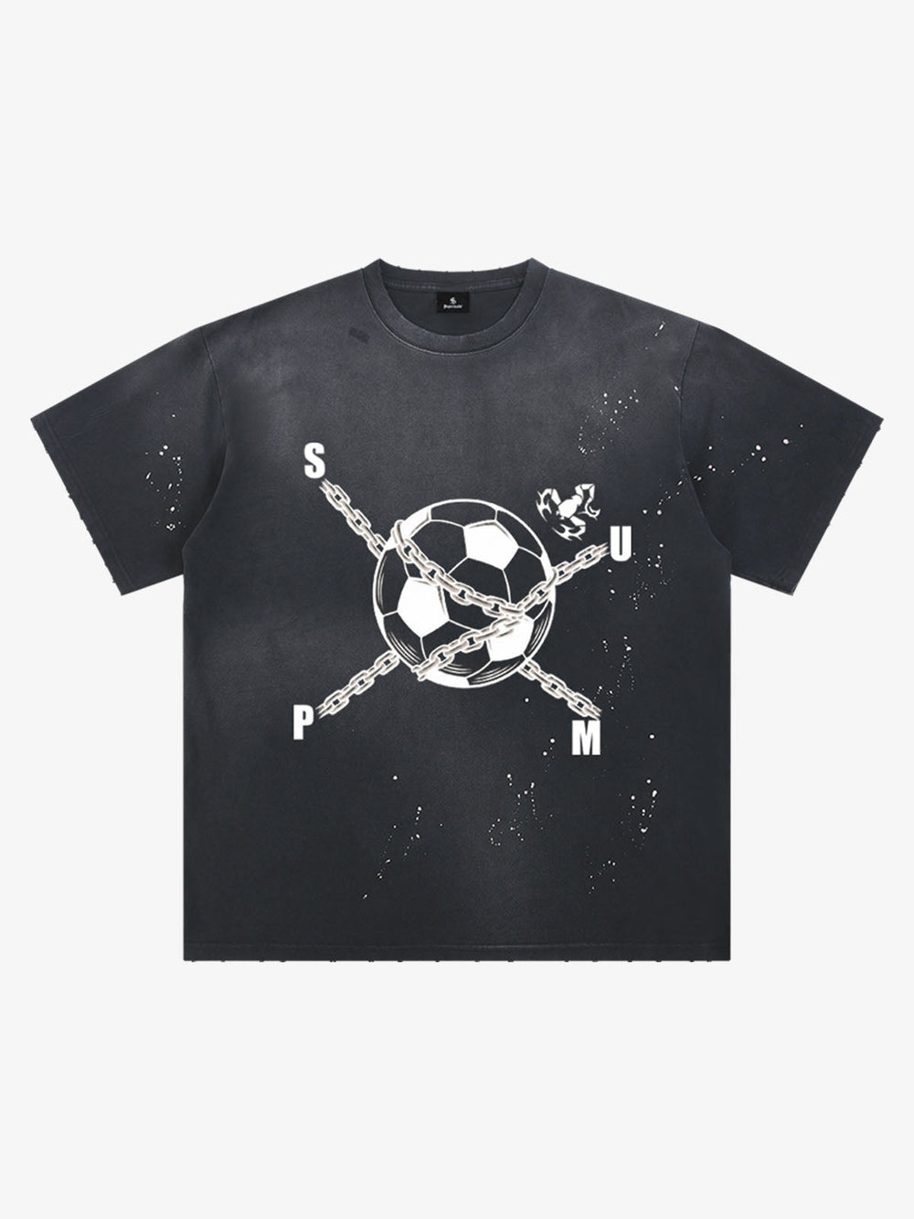 Chained Soccer Ball Graphic T-Shirt 