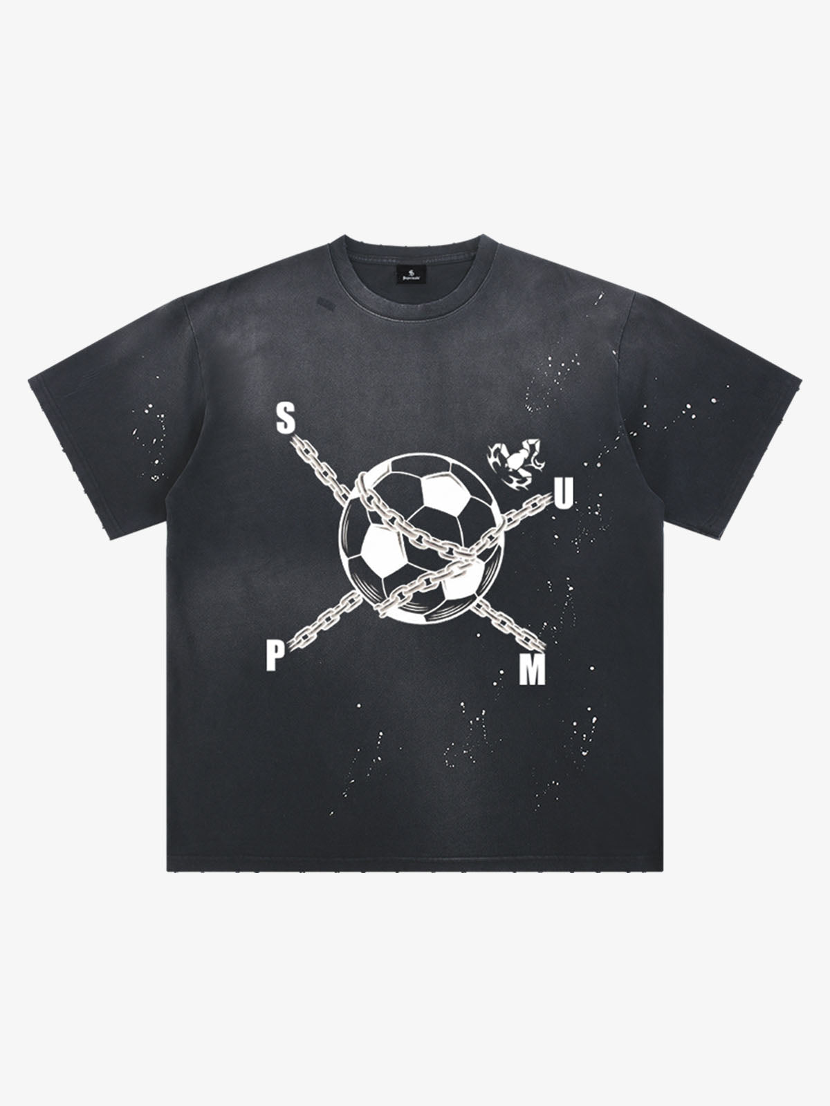 Chained Soccer Ball Graphic T-Shirt 
