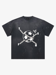 Chained Soccer Ball Graphic T-Shirt 