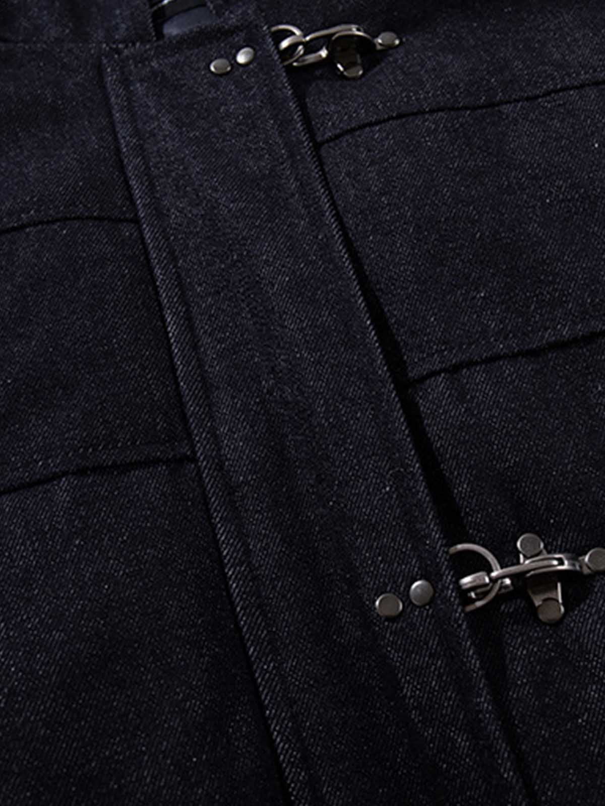 Denim Toggle Detail Bomber Jacket 