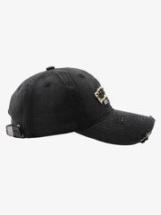 Vintage Washed Distressed Letter Embroidery Baseball Cap 