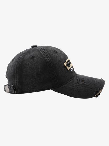 Distressed Baseball Caps with Embroidered New York Design - Perfect for Casual Wear 