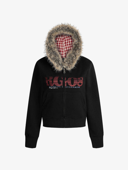 Stylish Faux Fur Hooded Sweatshirt for Winter and Casual Wear 