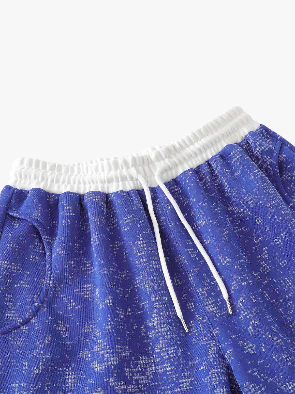 Textured Knit Wide-Leg Drawstring Pants