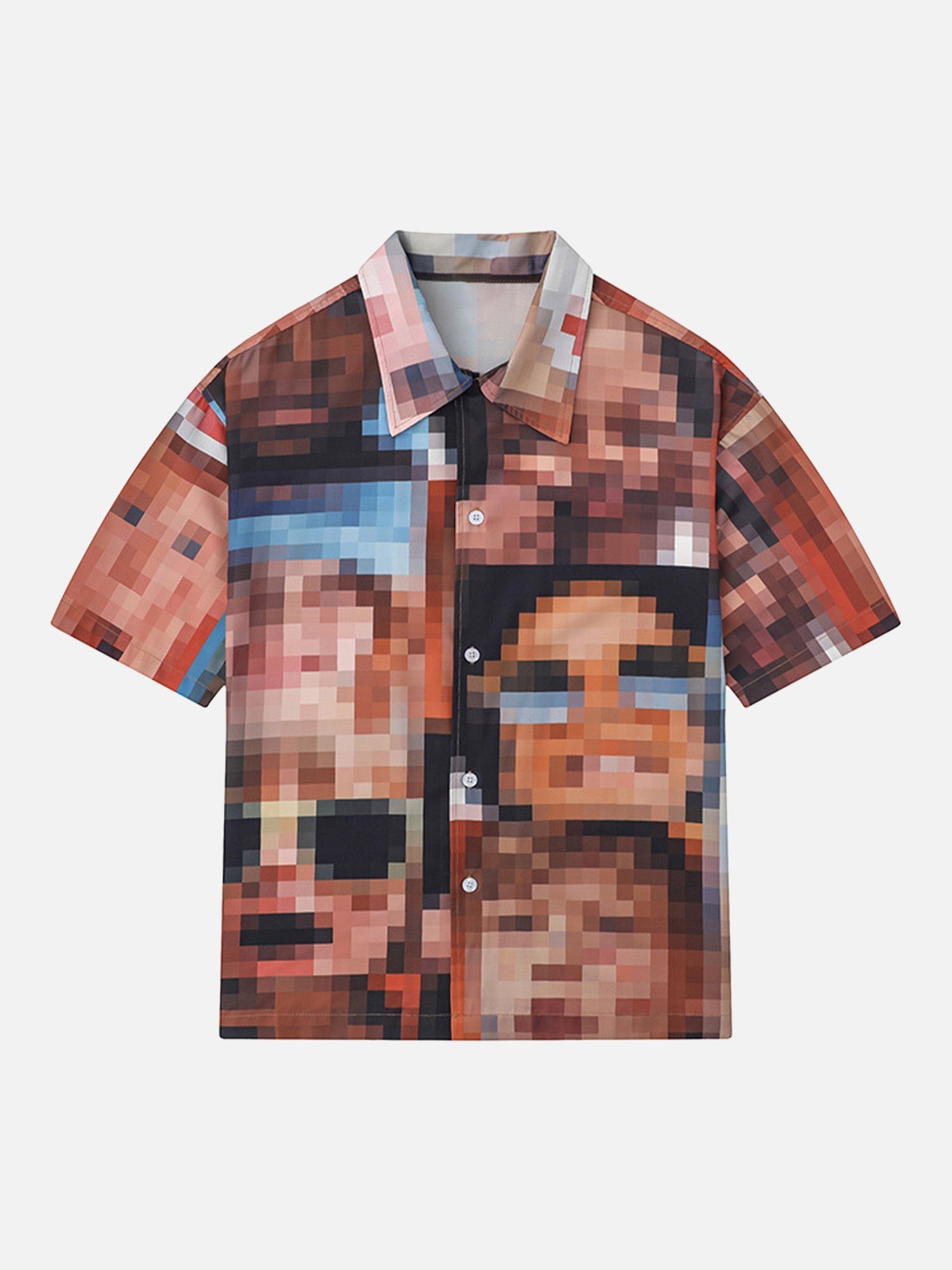 Thesupermade Rap Characters Printed Mosaic Shirts