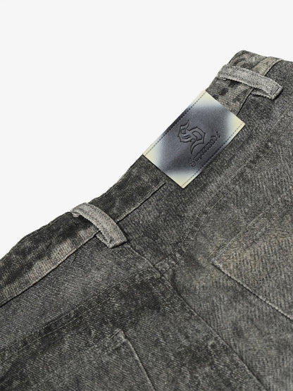 Wide-Leg Denim Trousers with Distressed Look for Modern Fashionistas 