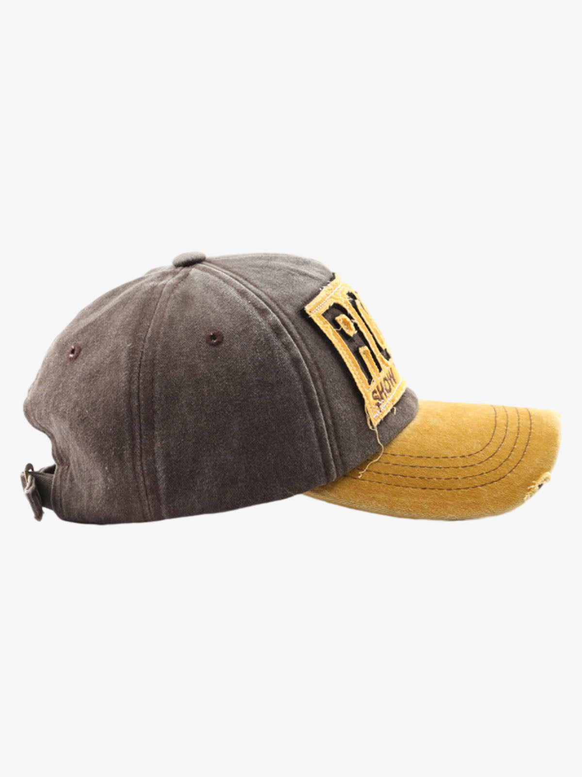 Distressed Baseball Cap with Embroidered Lettering - Perfect for Casual Wear and Outdoor Activities 