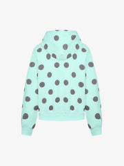Big Zipper Dot Boxy Zip-Up Hoodie