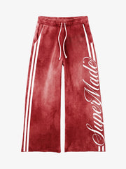 Washed Distressed Graphic Sweat Set