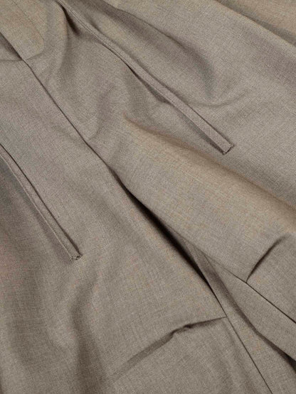 Pleated Drawstring Scimitar Track Pants 