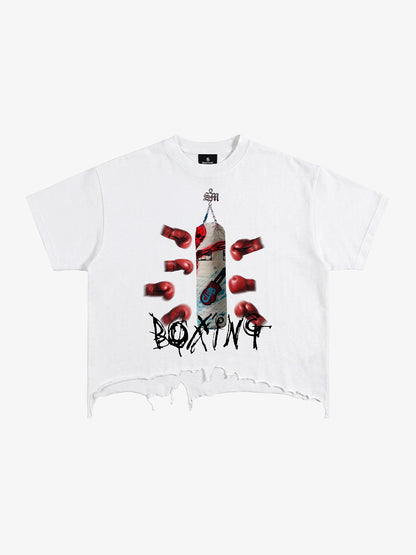 Distressed Boxing Graphic Tee