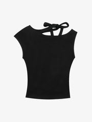 Flag Graphic Off-Shoulder T-Shirt