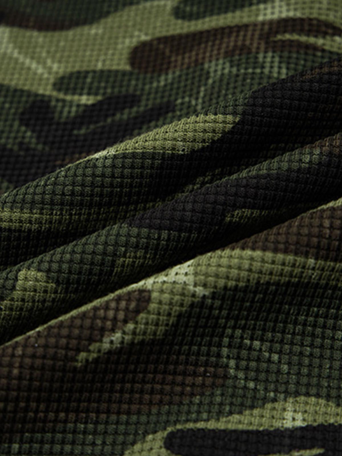 Camo Waffle-Knit Hoodie; Classic Camouflage / M, Classic Camouflage / L, Classic Camouflage / XL