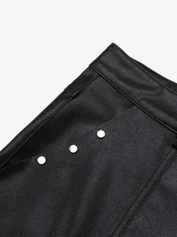 Studded Leather Shorts