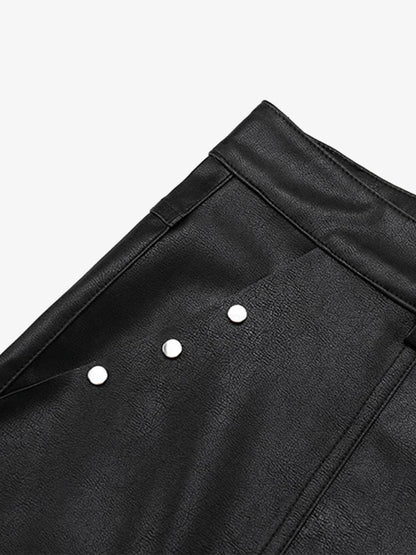 Studded Leather Shorts