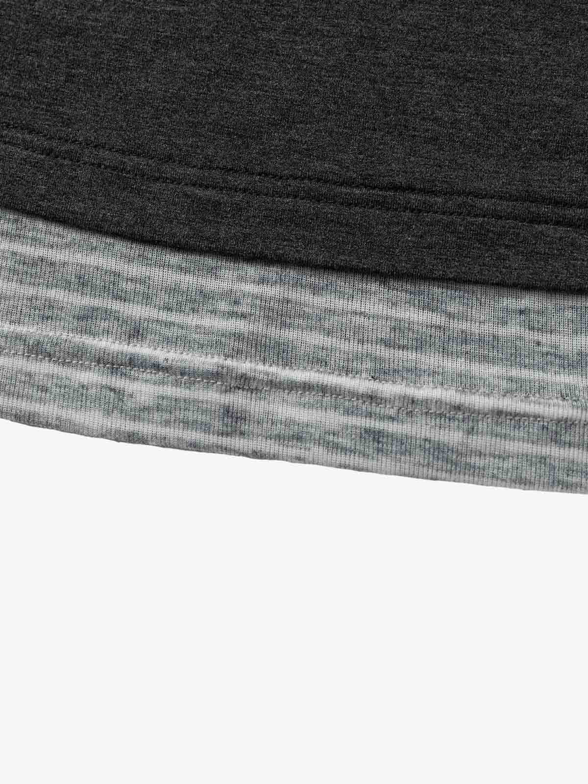 Necklace Pattern Striped Cowl Neck Long Sleeve Tee