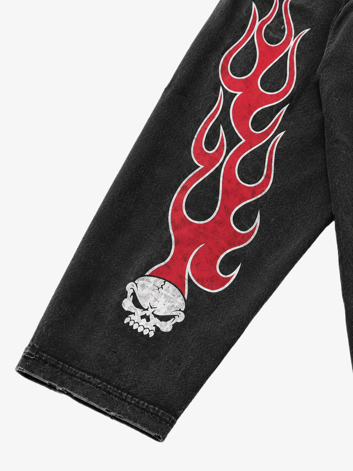 Flame Skull Graphic Long Sleeve Tee
