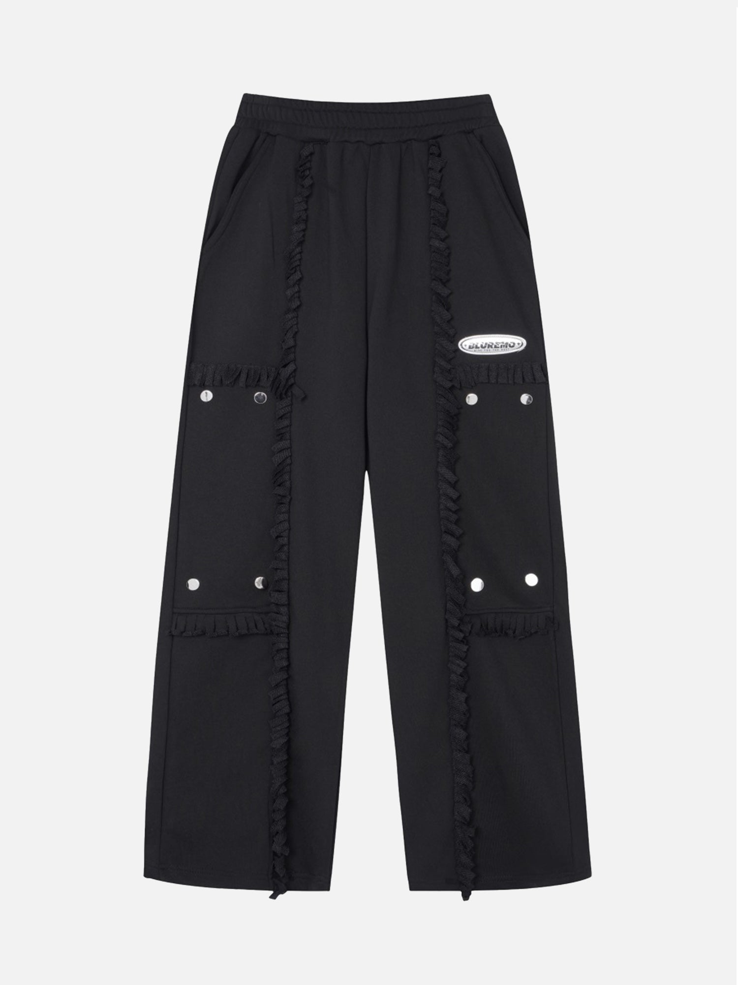 Thesupermade High Street Ripped Seams And Cut-out Ripped Casual Pants