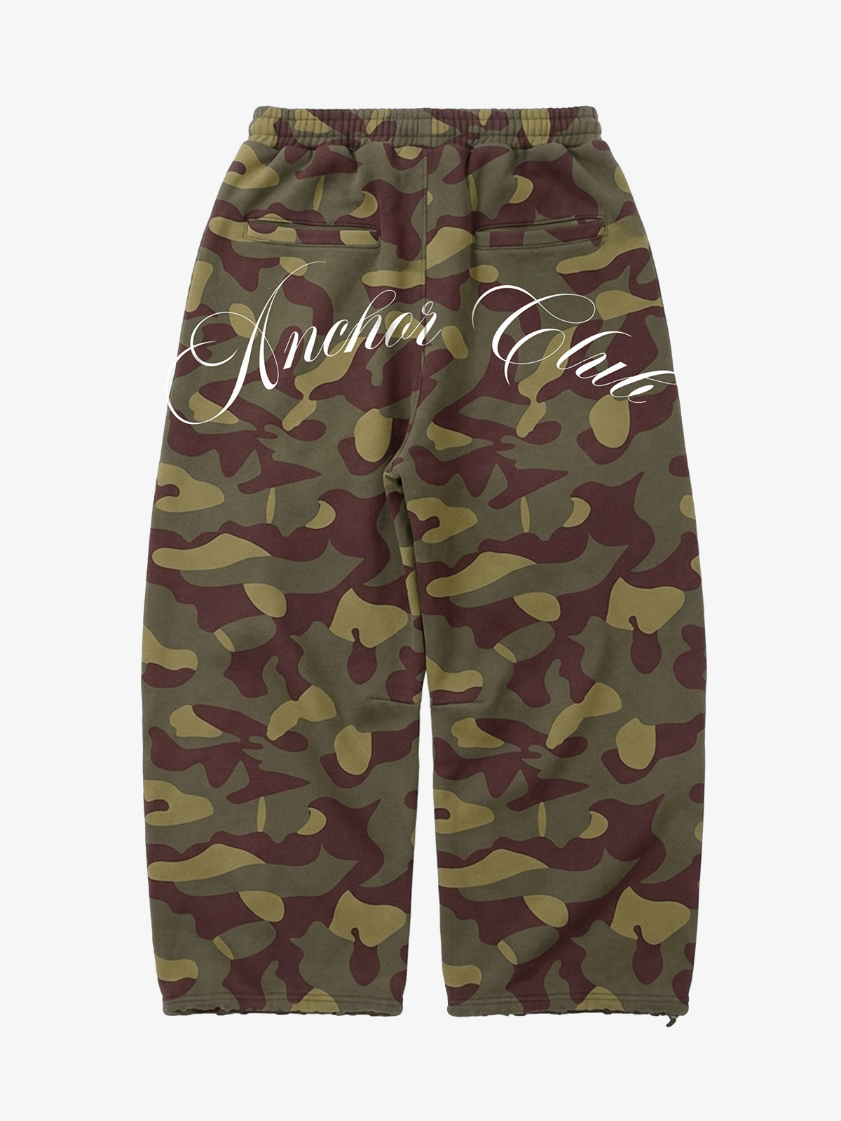 Camo Skull Graphic Zip Hoodie & Wide-Leg Sweatpants Set