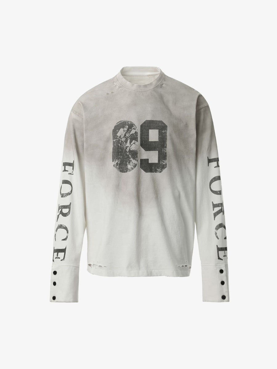 Distressed NO. 09 Long Sleeve T-Shirt 