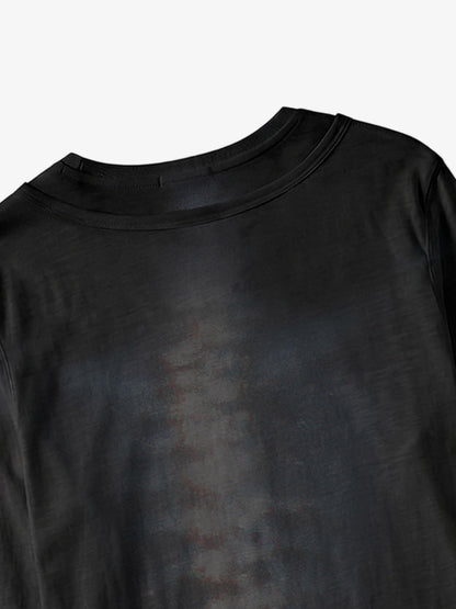 Layered Skeleton Print Blouse