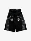 West Coast Letter Graphic Double-Waist Shorts