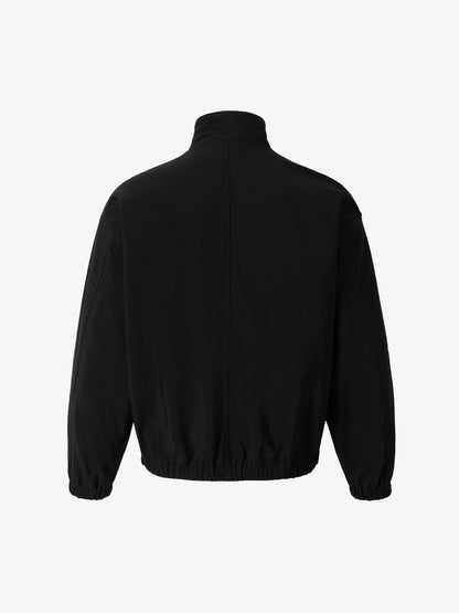 Beige High-Collar Zip-Up Jacket with Functional Pockets - Perfect for Casual and Outdoor Activities 