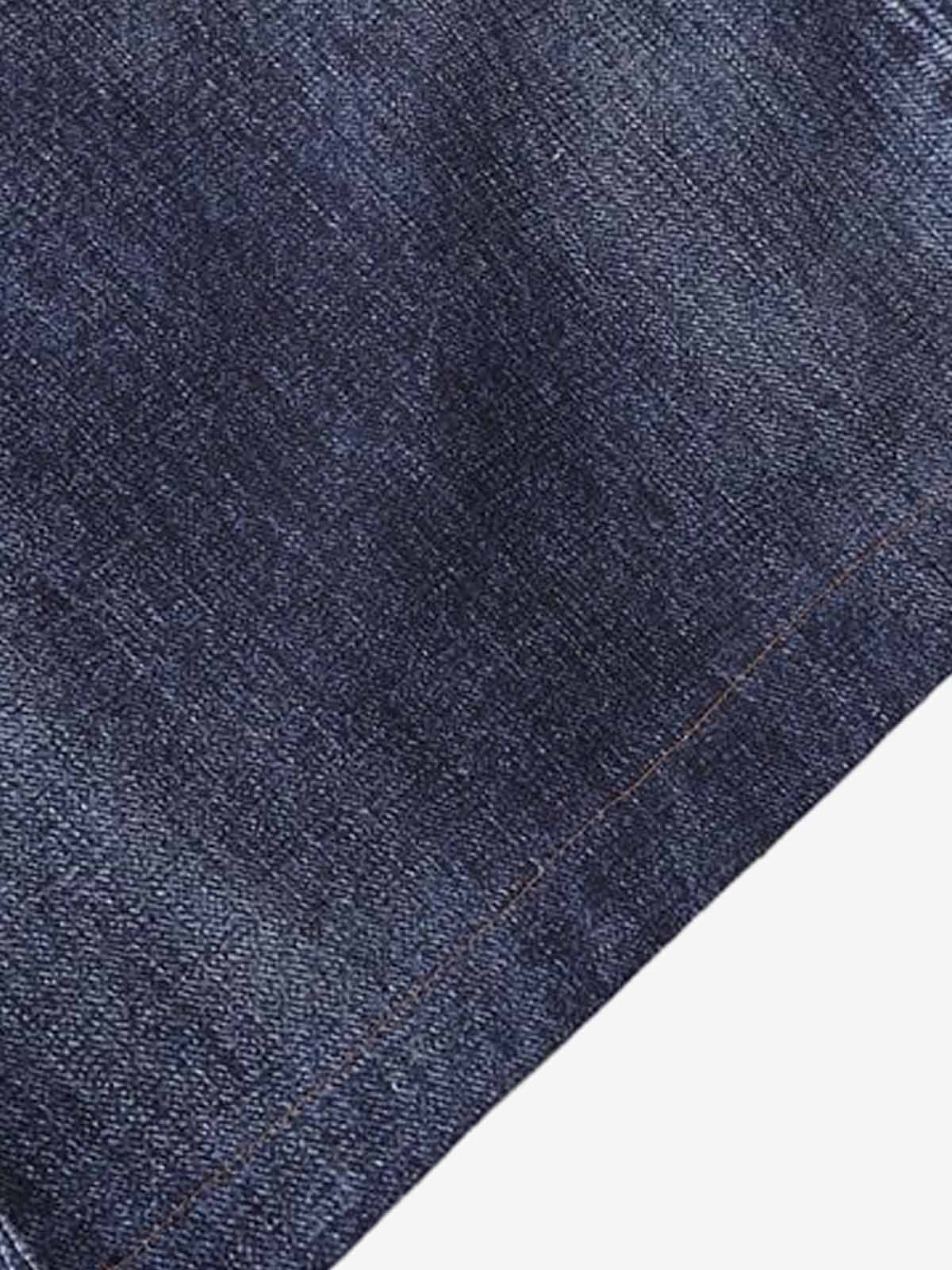 Denim Patchwork Wide Leg Jeans with Graphic Appliques and Distressed Details 