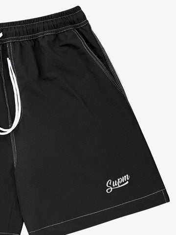 Minimalistische Shorts mit Kontrastnähten und Kordelzug