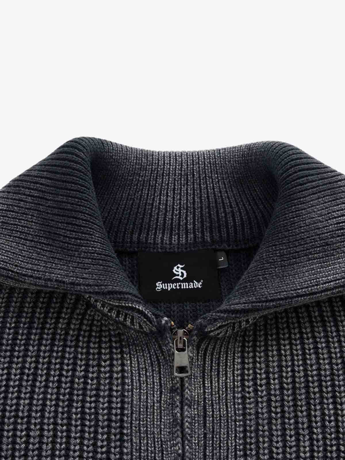 Vintage Chunky Zip Up Knit Jacket 