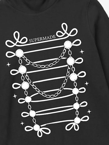Napoleon Sash Graphic Long Sleeve Top