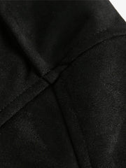 Suede Leopard-Trimmed Paneled Bomber Jacket 