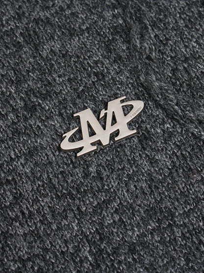 Cable Knit Zip-Up Sweater Jacket for Men - Perfect for Casual and Outdoor Wear 