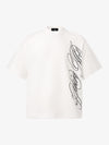 Side Script Waffle Knit T-Shirt