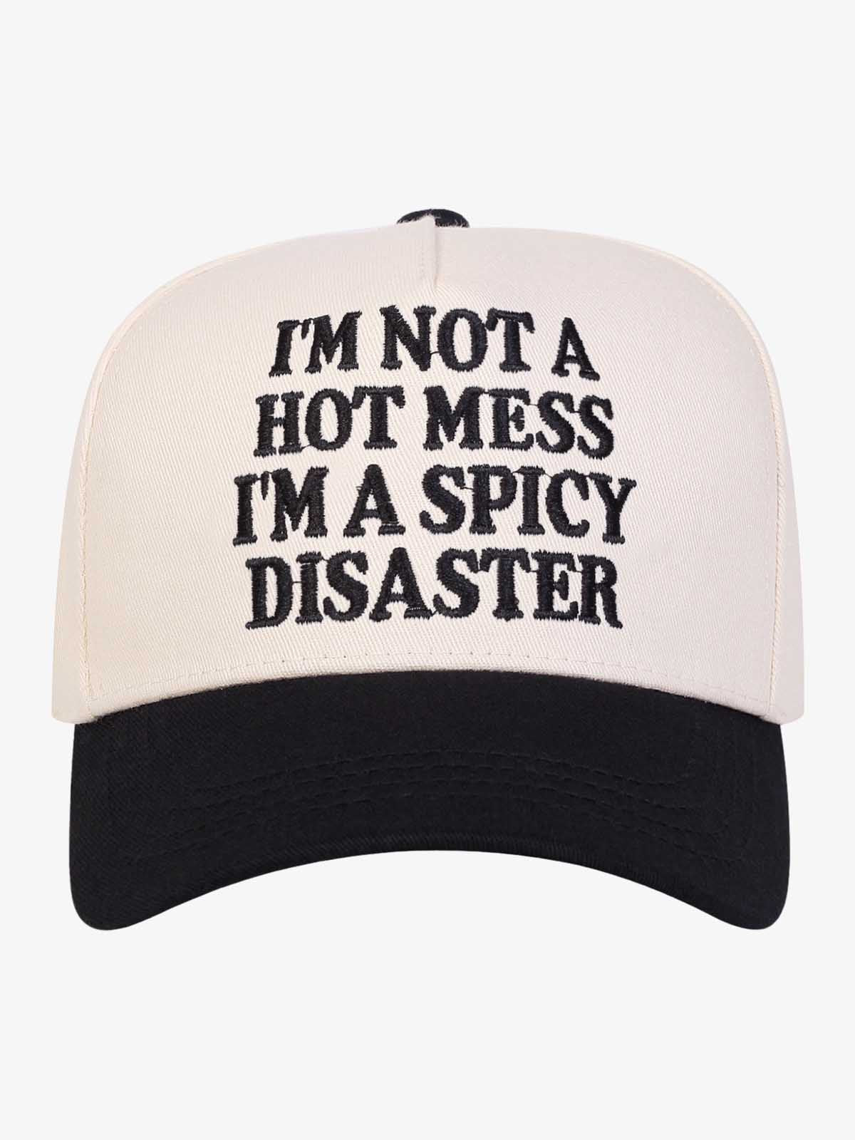 CottFunny Slogan Embroidered Contrast Baseball Cap 