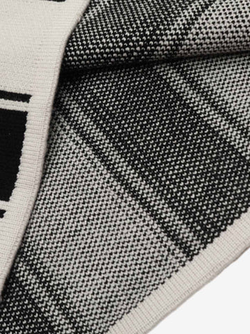 Crest Embroidered Striped Polo Sweater
