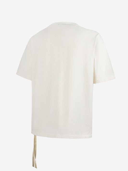 T-shirt à imprimé minimaliste et panneaux asymétriques