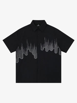 Abstract Skyline Graphic Short Sleeve Shirt 