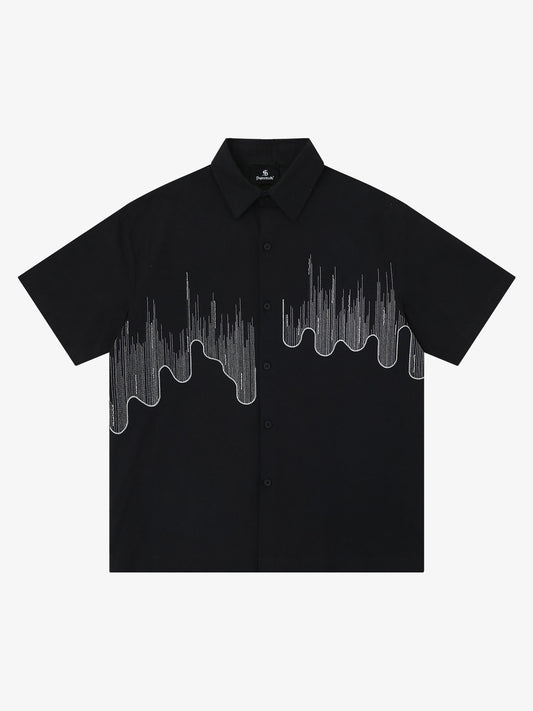 Abstract Skyline Graphic Short Sleeve Shirt