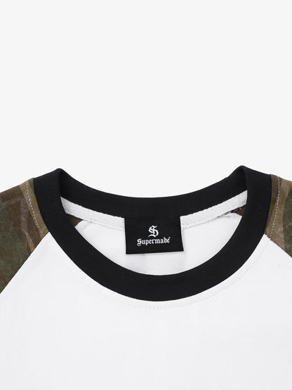 Camo Patchwork Embroidered Tee