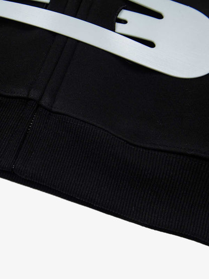 Cotton Blend Hoodie with Hair Clip Print Design for Men and Women 