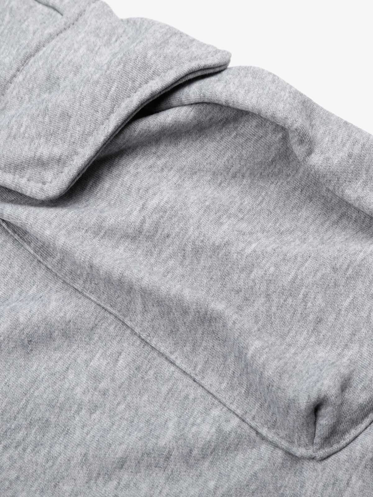 Short cargo en polaire, taille haute, jambes larges, coupe ample, style streetwear