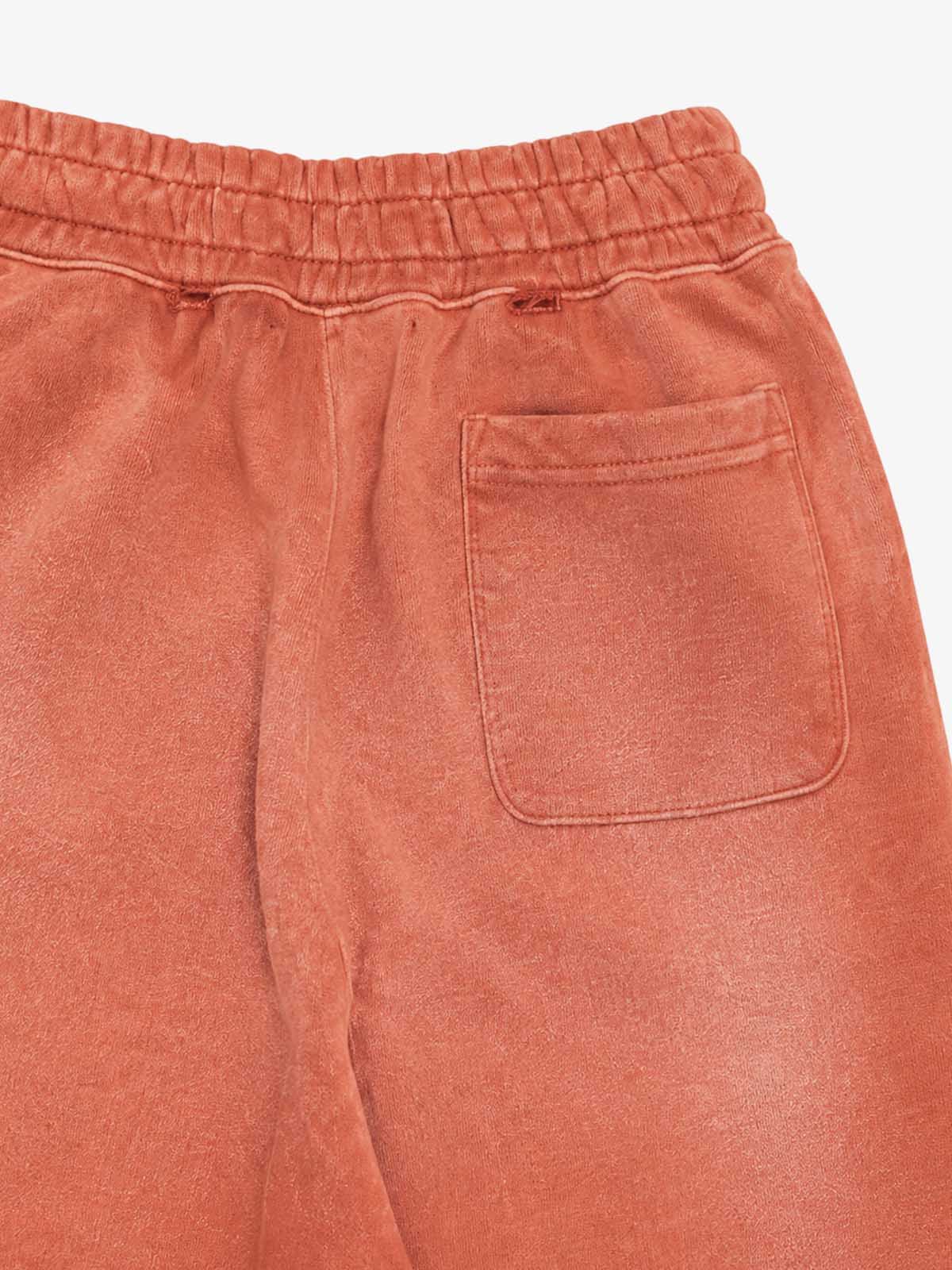 Graffiti Printed Washed And Aged Straight-leg Sweatpants